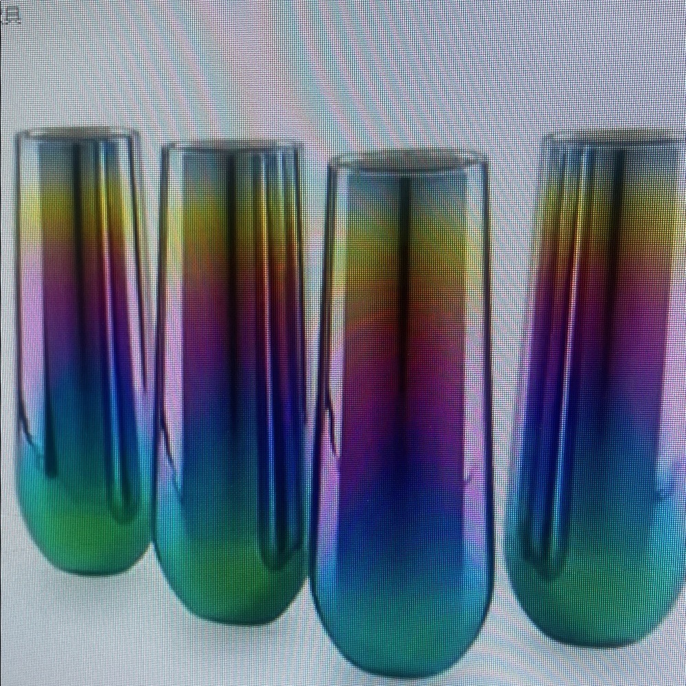 Colorful Iridescent Glass Vases